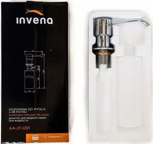 Dozownik do mydła Invena DOZOWNIK NA PLYN DO MYCIA NACZYN LUB MYDLO, KOLOR CHROM 5