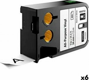 Dymo Taśma termotransferowa Dymo Biały Czarny 24 x 7,5 mm Nalepki (6 Sztuk) 1