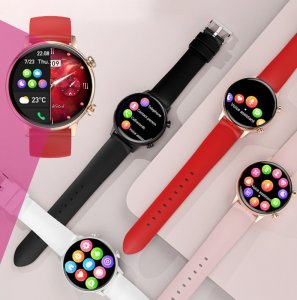 Smartwatch Rubicon RNCF09 + biały pasek Różowy  (RNCF09) 17