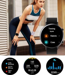 Smartwatch Rubicon RNCE98 Czarny + biały pasek (RNCE98) 7