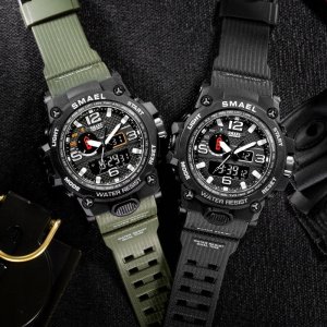 Zegarek sportowy SMAEL ZEGAREK MĘSKI WOJSKOWY MILITARNY SPORTOWY WODOODPORNY DATA ALARM + PUDEŁKO 7