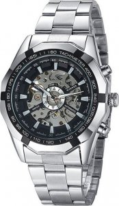 Zegarek WINNER ZEGAREK MECHANICZNY MĘSKI AUTOMATYCZNY STALOWY LUKSUSOWY WINNER + PUDEŁKO NA PREZENT 2