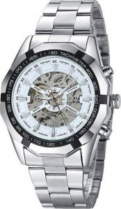 Zegarek WINNER ZEGAREK MECHANICZNY MĘSKI AUTOMATYCZNY STALOWY LUKSUSOWY WINNER + PUDEŁKO NA PREZENT 3