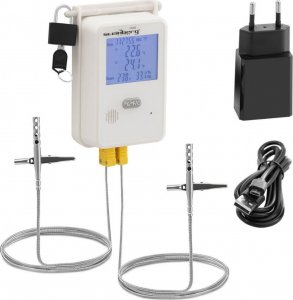 Steinberg Termohigrometr rejestrator temperatury i wilgotności LCD USB Wi-Fi zakres 0-100% -50-350C 1