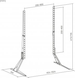 Kruger&Matz Stojak biurkowy KM1309 23'' - 75'' 8