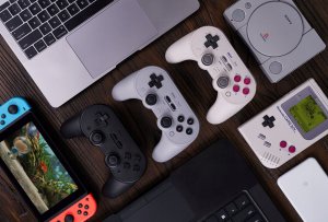 Pad 8BitDo 8BitDo PRO 2 – „Hall Edition“ belaidis žaidimų valdiklis, pilkas, jungiklis / kompiuteris / „Android“ 4