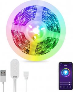 Gosund Taśma LED GOSUND Inteligentna taśma RGB SL1 280cm Wielokolorowe oświetlenie do domu garażu auta 1