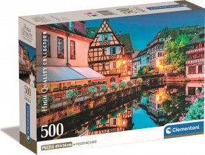 Clementoni Puzzle 500 elementów Compact Strasbourg Old Town 1