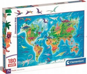 Clementoni Puzzle 180 elementów Dinosaurs Map 1