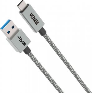 Kabel USB Yenkee USB-A - USB-C 1 m Srebrny (YCU 331GY) 2