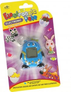 Zabawka Tamagotchi elektroniczna gra zwierzątko niebieskie 4