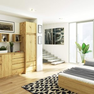 Fabryka Mebli Akord Nadstawka na szafę 60 cm - dąb artisan - 2 drzwi 6