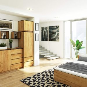 Fabryka Mebli Akord Nadstawka na szafę 60 cm - dąb craft - 2 drzwi 6