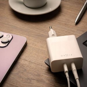 Ładowarka Fixed Dual USB-C Mains Charger, PD support, 65W 5
