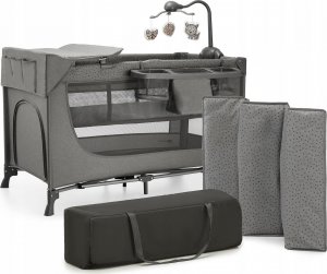 KinderKraft Łóżeczko turystyczne JOY 2 DARK GREY + akcesoria 1