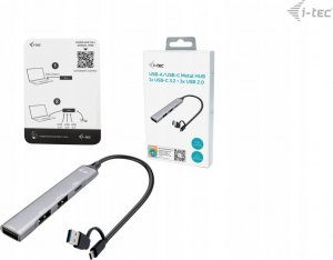 HUB USB I-TEC Hub USB-C/USB-A Metal 1x USB 3.0 + 3x USB 2.0 3