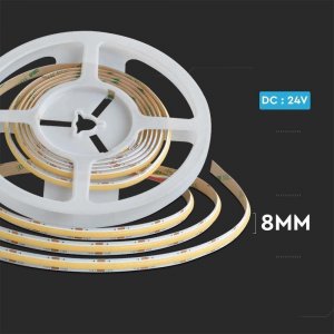 V-TAC Taśma LED V-TAC COB CCT 3w1 560LED 24V 18W/m CRI90 VT-COB 2700K-6500K 5
