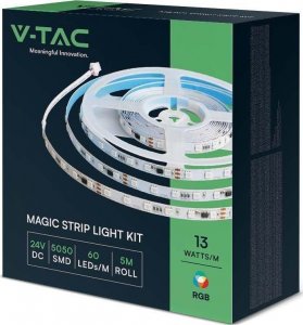 V-TAC Taśma LED V-TAC Zestaw SMART WiFi RGB 24V IP65 VT-5050 RGB 1