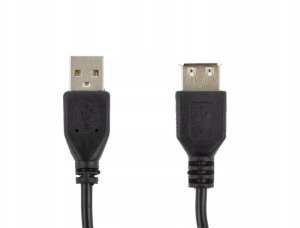 Kabel USB Accura USB-A - USB-A 3.0m M/F czarny 2