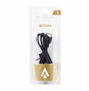 Kabel USB Accura USB-A - USB-A 3.0m M/F czarny 3