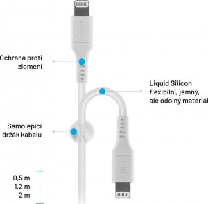 Kabel USB Fixed USB-C - Lightning 0.5 m Biały (FIXDLS-CL05-WH) 8