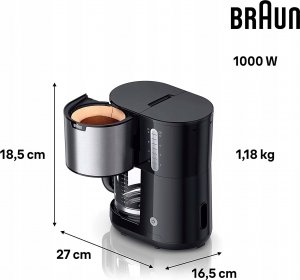 Ekspres przelewowy Braun Braun PurShine KF1500.BK czarny 2