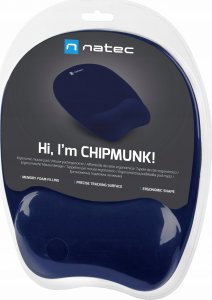 Podkładka Natec pod mysz Chipmunk, ergonomiczna, pianka z pamięcią kształtu - granatowa 6
