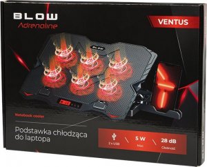 Podstawka chłodząca Blow Gamingowa podstawka chłodząca pod laptop BLOW Adrenaline VENTUS podświetlana 7