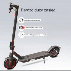 Hulajnoga elektryczna Escooter HULAJNOGA ELEKTRYCZNA IP54 LED 3 TRYBY 500W 125KG 25KM/H 6AH 3