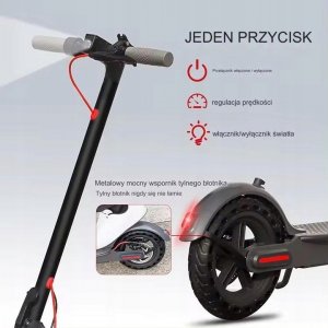 Hulajnoga elektryczna Escooter HULAJNOGA ELEKTRYCZNA IP54 LED 3 TRYBY 500W 125KG 25KM/H 6AH 10