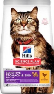 Hills  Hill's SP sensitive stomach & skin adult, chicken, dla kota7 kg 1