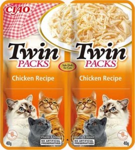 Inaba Foods INABA CAT TWIN kurczak z krabem - przysmak dla kota 2 x 40 g 1