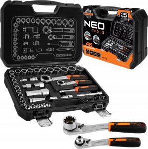 Neo Zestaw nasadek przelotowych 1/4" + 3/8", 46 szt. 15