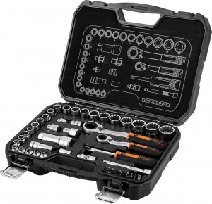 Neo Zestaw nasadek przelotowych 1/4" + 3/8", 46 szt. 2