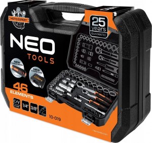 Neo Zestaw nasadek przelotowych 1/4" + 3/8", 46 szt. 7