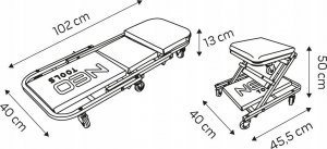 Neo Leżanka warsztatowa 2w1 (11-601-1) 4
