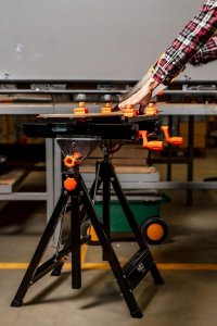 Neo Stół warsztatowy regulowany, aluminiowy 60 x 58 x 77-107 cm 2