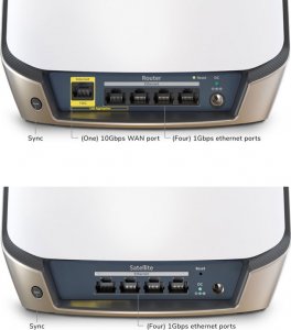 NETGEAR Orbi 860 AX6000 WiFi System Tri-band (2.4 GHz/5 GHz/5 GHz) Wi-Fi 6 (802.11ax) Biały 4 Wewnętrzne 2