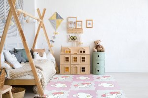 Happy Kiddo Mata piankowa dla dzieci puzzle piankowe edukacyjna jednorożec duża 3