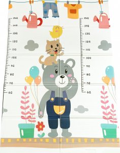 Happy Kiddo Mata piankowa składana dwustronna duża edukacyjna dla dzieci XPE 120x180 cm 3
