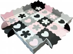 Happy Kiddo Mata piankowa kojec podłogowa puzzle piankowe edukacyjna 162x162 cm duża 2