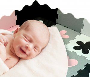 Happy Kiddo Mata piankowa kojec podłogowa puzzle piankowe edukacyjna 162x162 cm duża 5