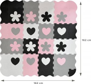 Happy Kiddo Mata piankowa kojec podłogowa puzzle piankowe edukacyjna 162x162 cm duża 7