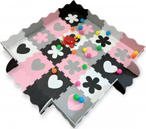 Happy Kiddo Mata piankowa kojec podłogowa puzzle piankowe edukacyjna 162x162 cm duża 8