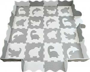 Happy Kiddo Mata piankowa kojec podłogowa puzzle piankowe edukacyjna 162x162 cm duża 2