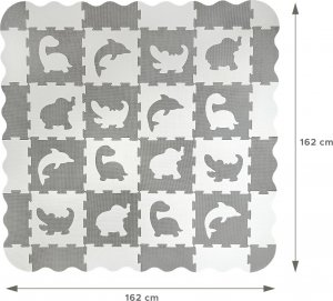 Happy Kiddo Mata piankowa kojec podłogowa puzzle piankowe edukacyjna 162x162 cm duża 6