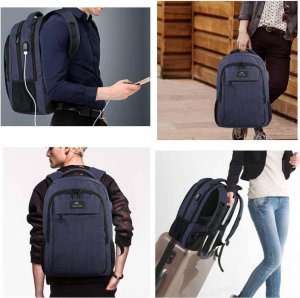 Plecak Matein Plecak podróżny miejski MATEIN na laptopa 17,3, kolor granatowy, 48x35x20 cm 2