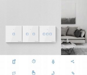 Sonoff DOTYKOWY WŁĄCZNIK ŚWIATŁA WIFI SONOFF T0EU1C-TX 4