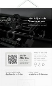Uniq Uchwyt samochodowy magnetyczny do kratki nawiewu UNIQ Trelix Air Vent Mount czarny/midnight black 7
