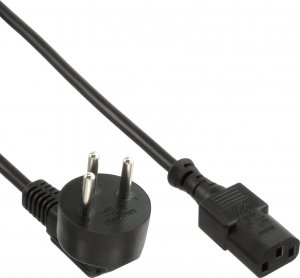 InLine InLine® Power cable, Israel plug to IEC, black, 3.0m 1